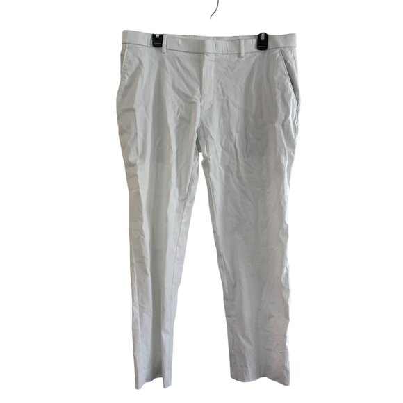 Tommy Hilfiger White Mens Dress Pants P36W X 30L Rayon Blend Slim Fit - Picture 1 of 5